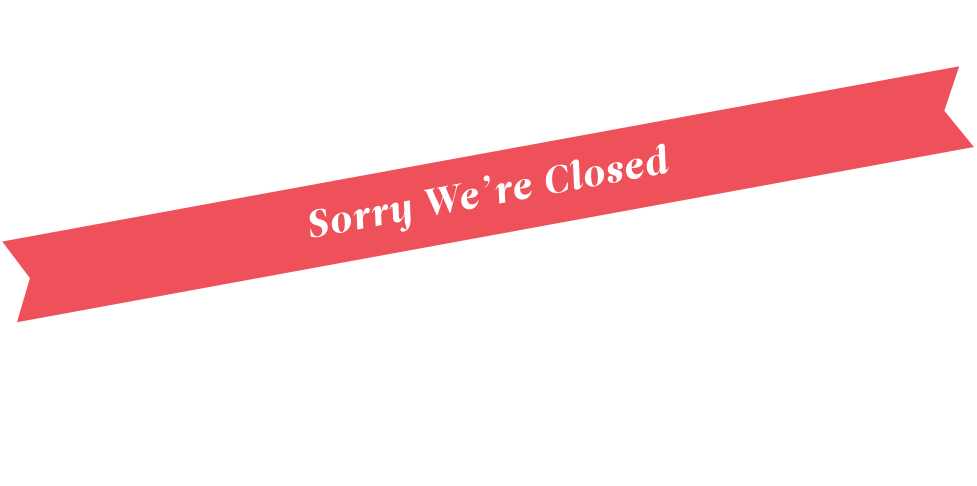 Image of the number 110,000 with a banner over it that says sorry we're closed